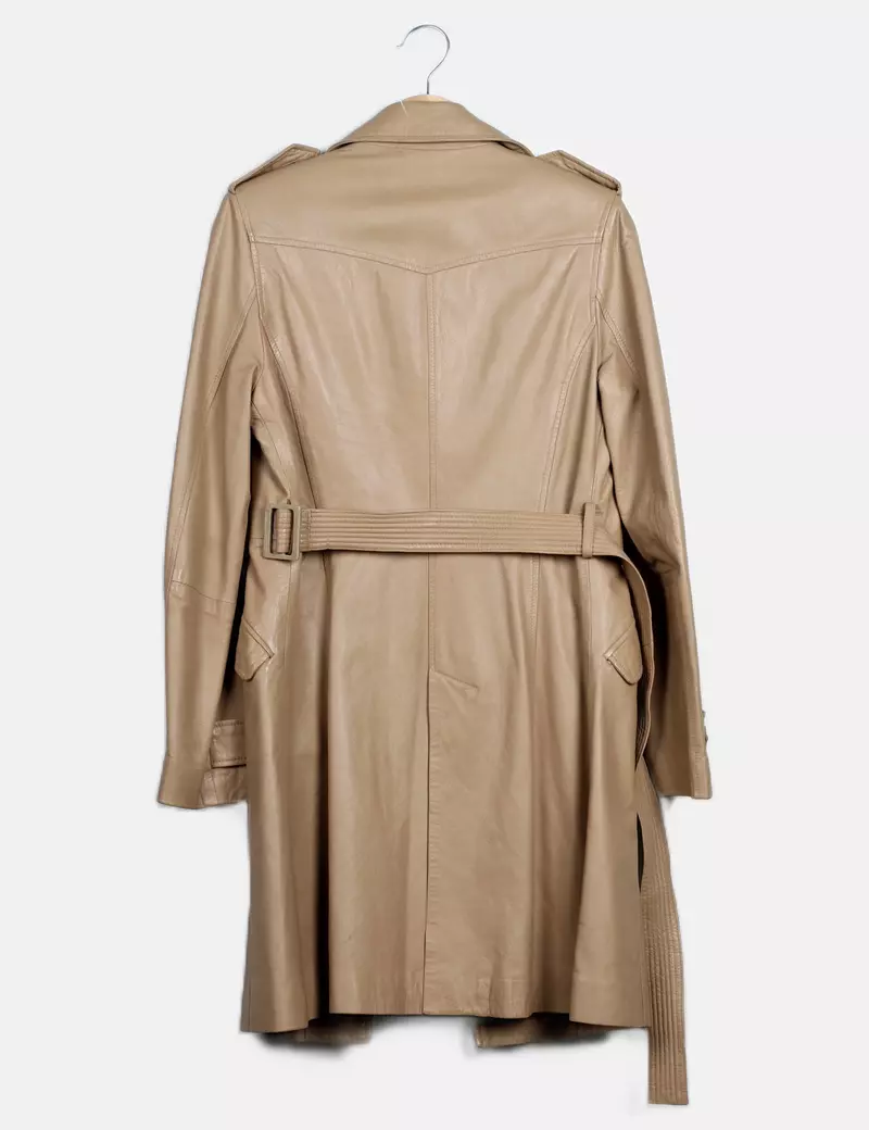 Mango Gabardina Piel