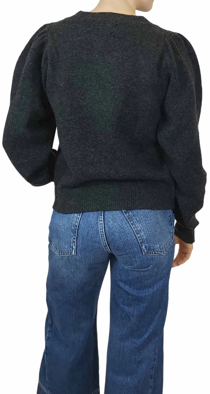 MANGO Sweater Gris Mangas Aglobadas