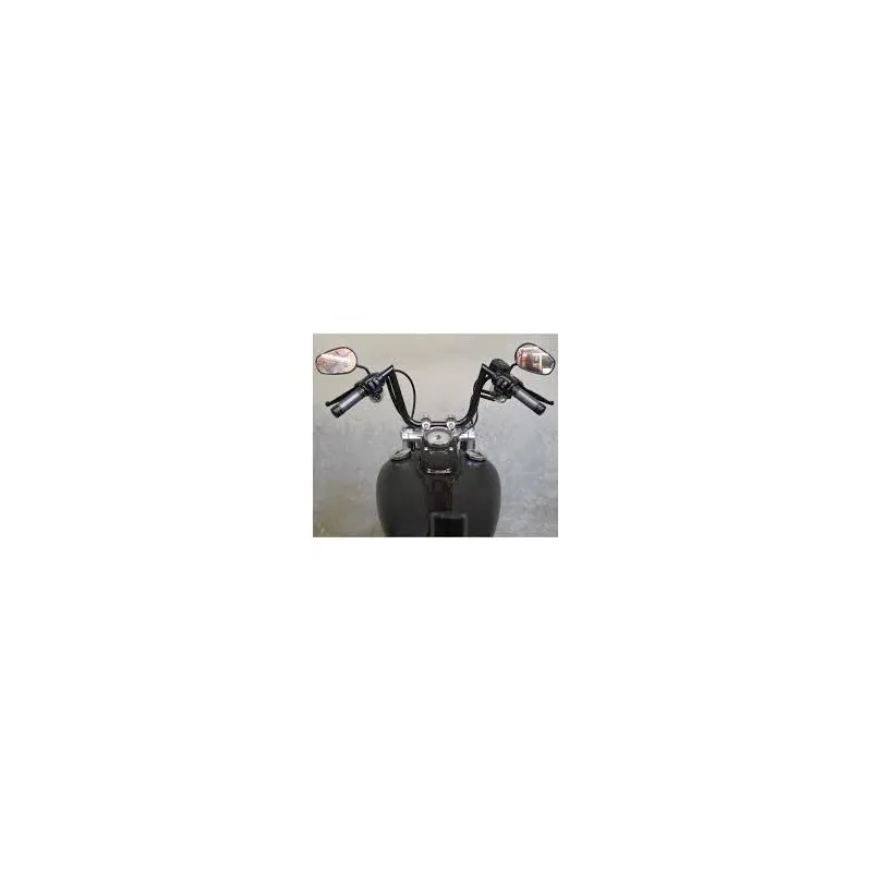 Manillar Biltwell Breezer negro sin hendiduras