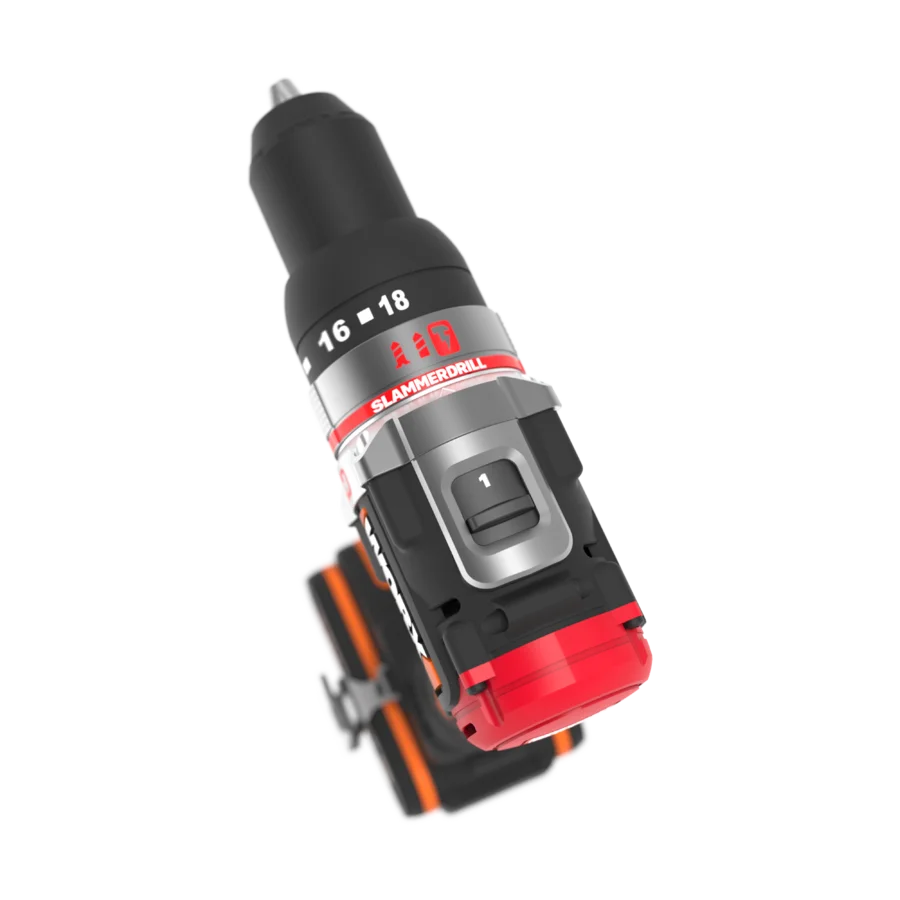 martillo perforador de impacto sin escobillas 20V 60Nm con 2 baterías de 2.0Ah, cargador y maletín de transporte