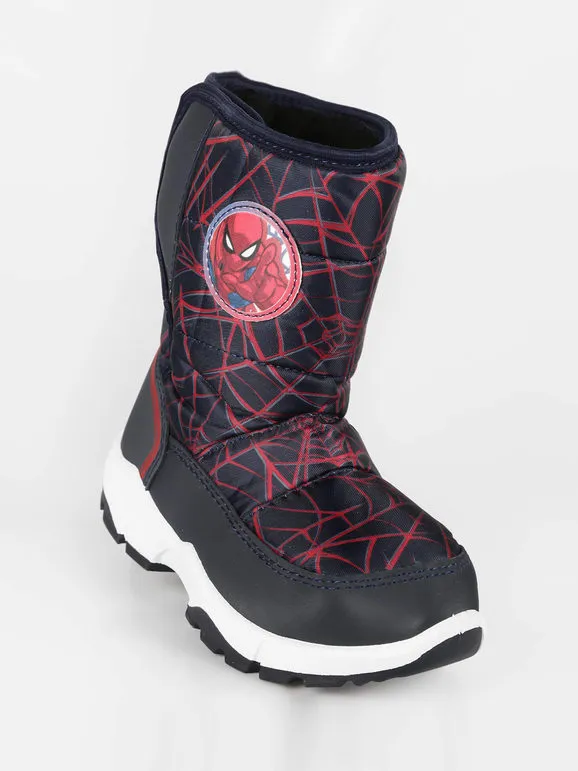 MARVEL SPIDERMAN BOTAS DE NIEVE PARA NIñOS CON VELCRO.