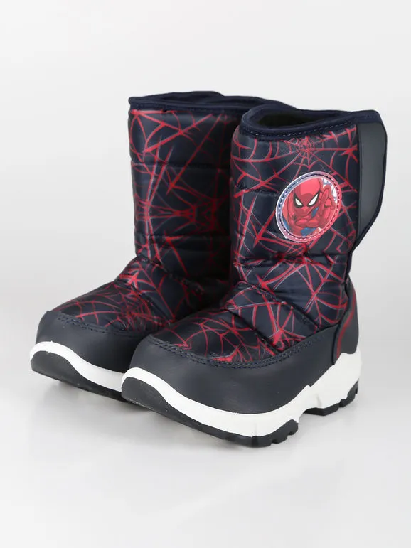 MARVEL SPIDERMAN BOTAS DE NIEVE PARA NIñOS CON VELCRO.