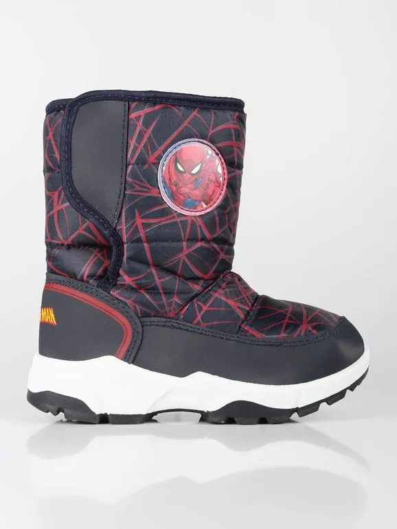 MARVEL SPIDERMAN BOTAS DE NIEVE PARA NIñOS CON VELCRO.