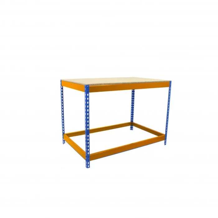 MESA DE TRABAJO KIT SIMONWORK BASIC 1 9018601 AZUL/NARANJA/MADERA SIMONRACK