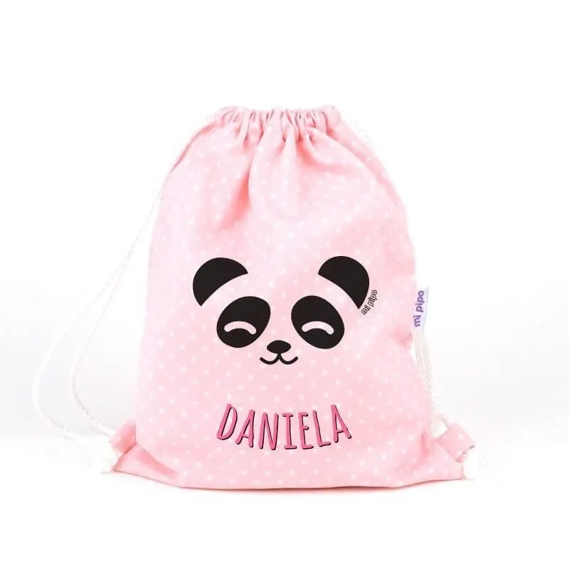 Mochila saco Panda personalizada