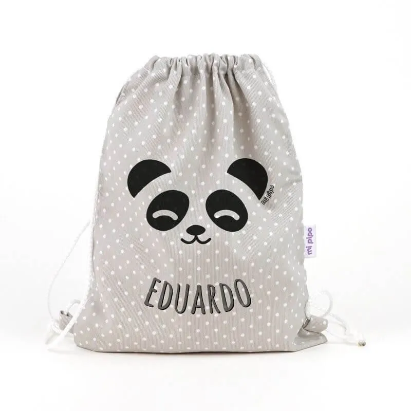 Mochila saco Panda personalizada
