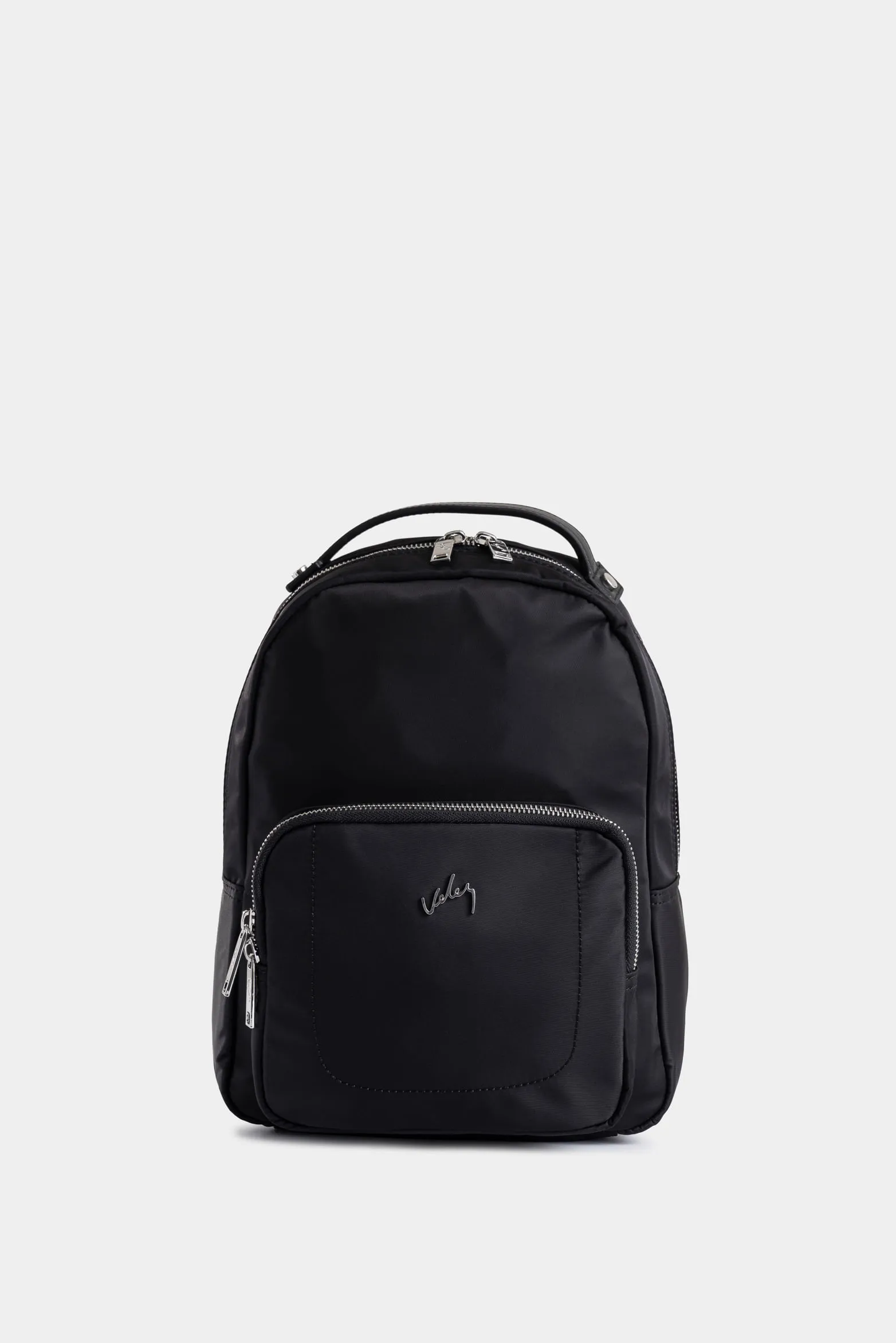 Morral Púrpura pequeño de lona para mujer manija cuero