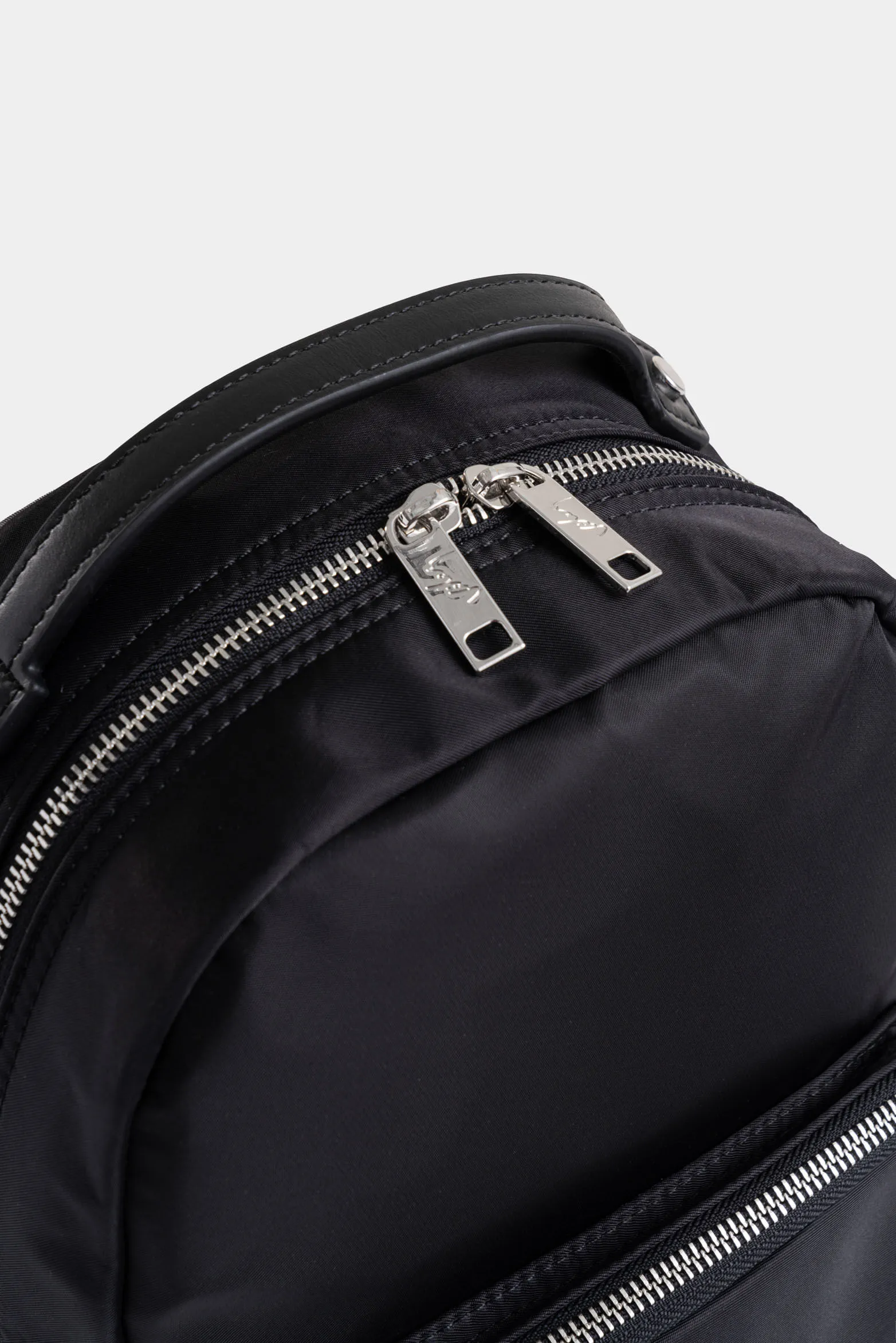Morral Púrpura pequeño de lona para mujer manija cuero
