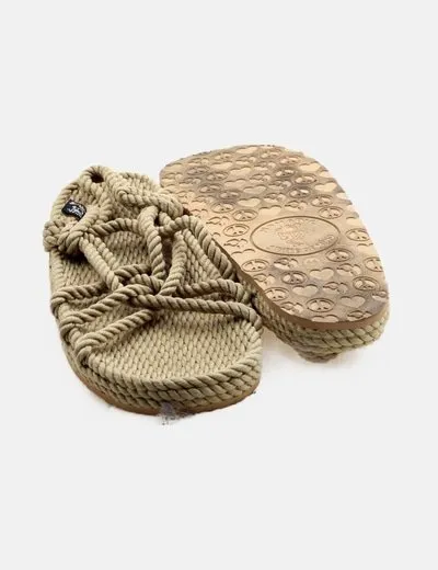 Nomadic Sandalia trenzada beige