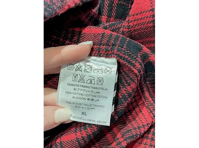 OFF WHITE CAMISETA OFFWHITE.ALGODóN XL INTERNACIONAL ROJA 