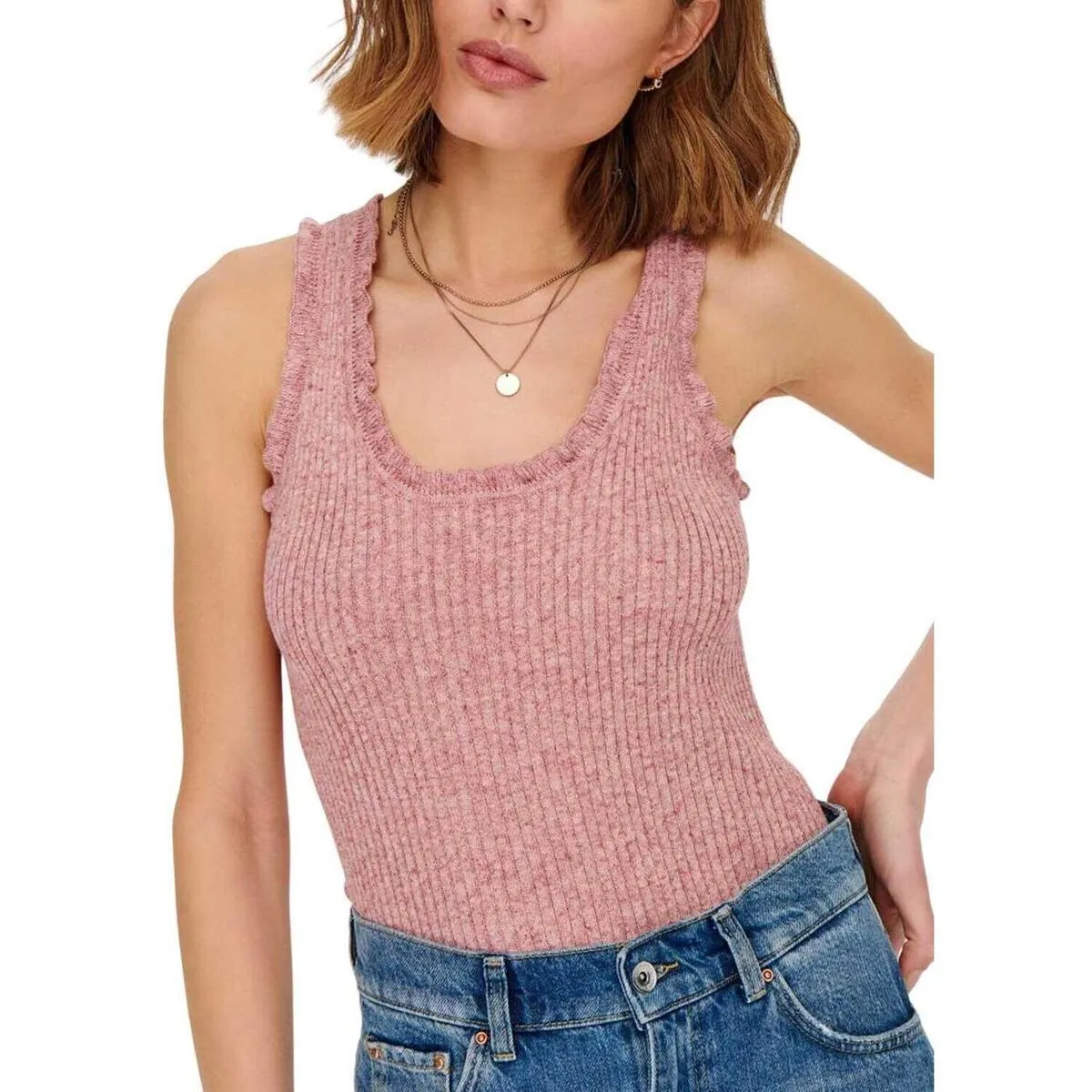 ONLLINA S/L RUFFLE PULLOVER