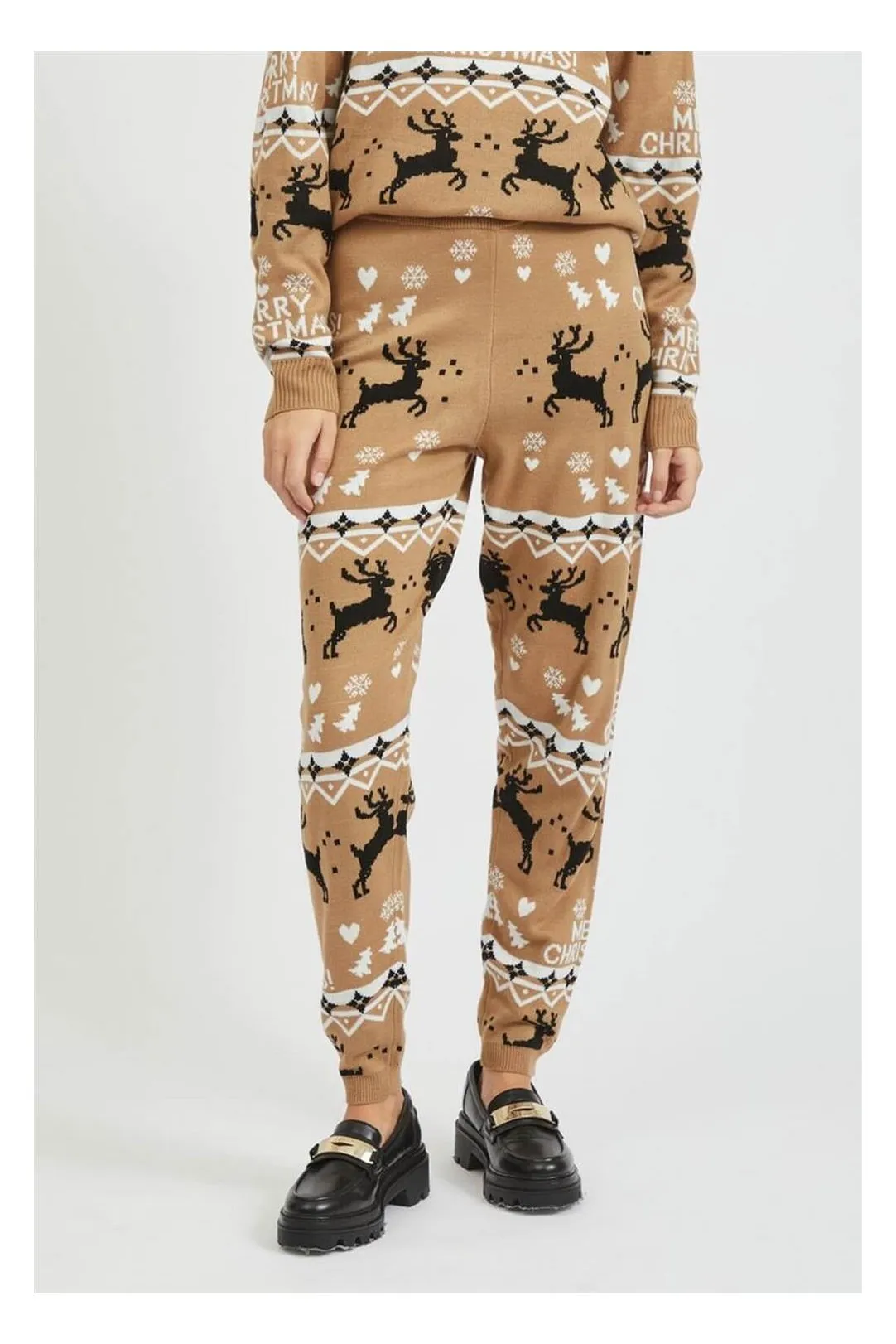 PANTALON NAVIDAD VIKNITTIN CAMEL