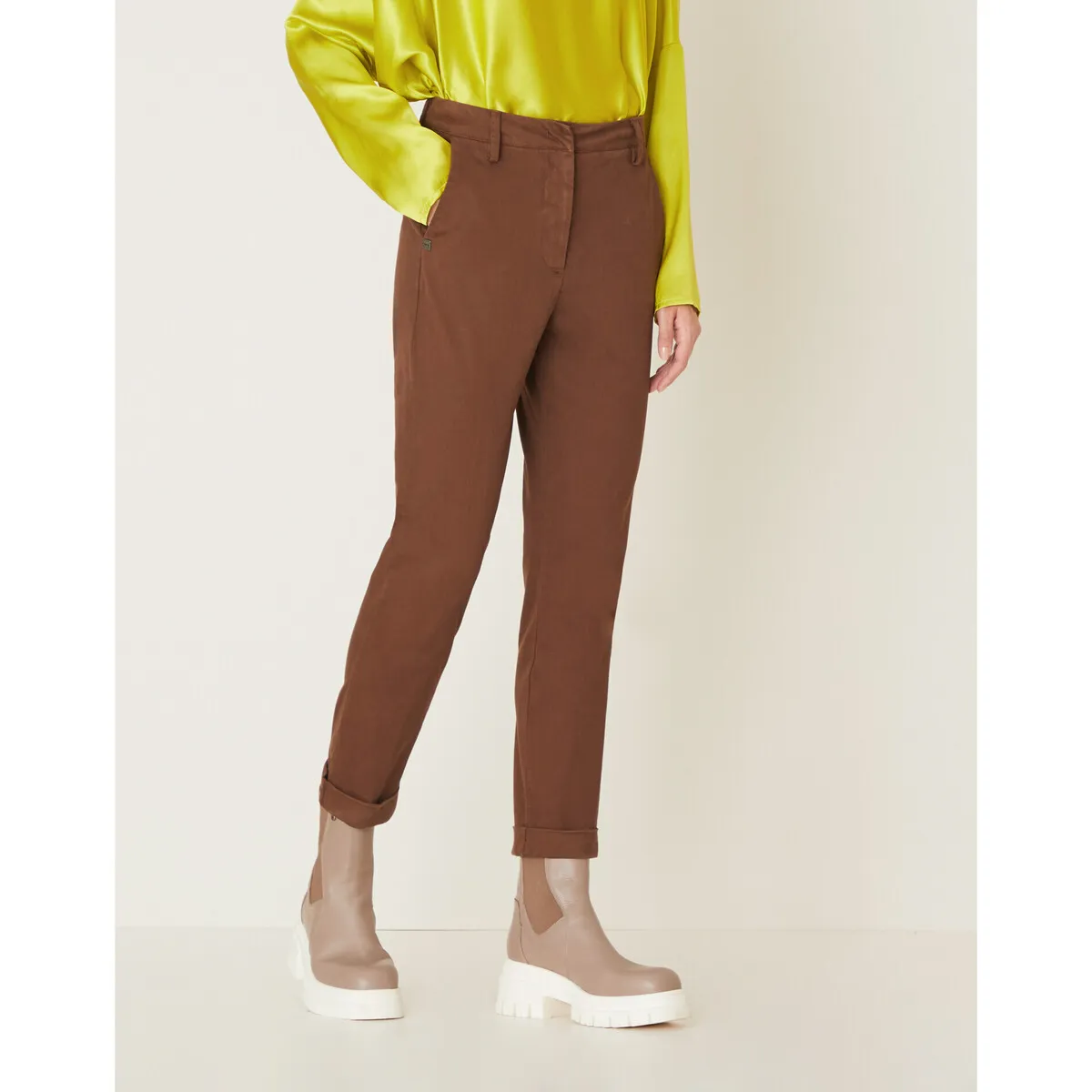 PANTALONE CHINO IN RASO DI COTONE Art. P168CU