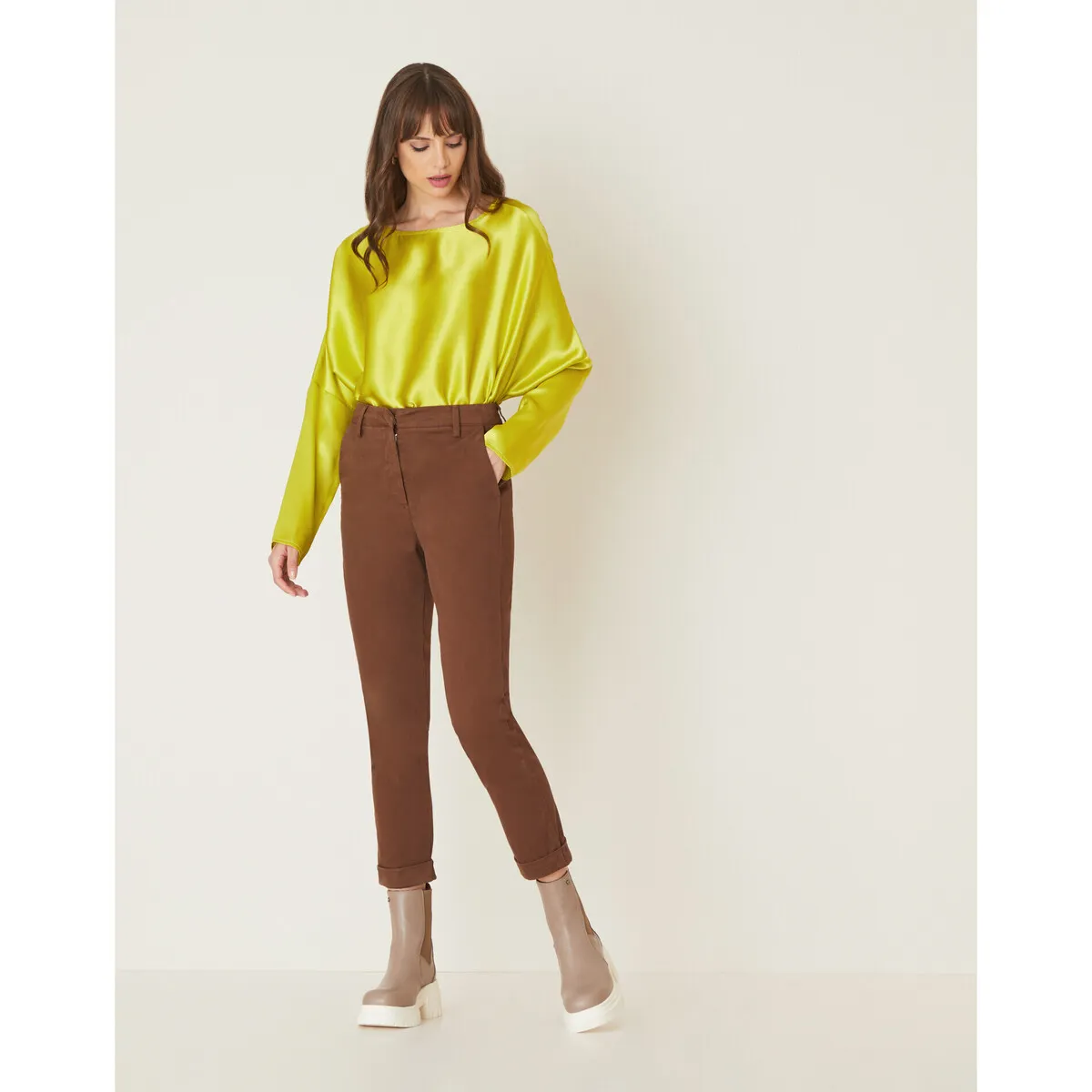PANTALONE CHINO IN RASO DI COTONE Art. P168CU