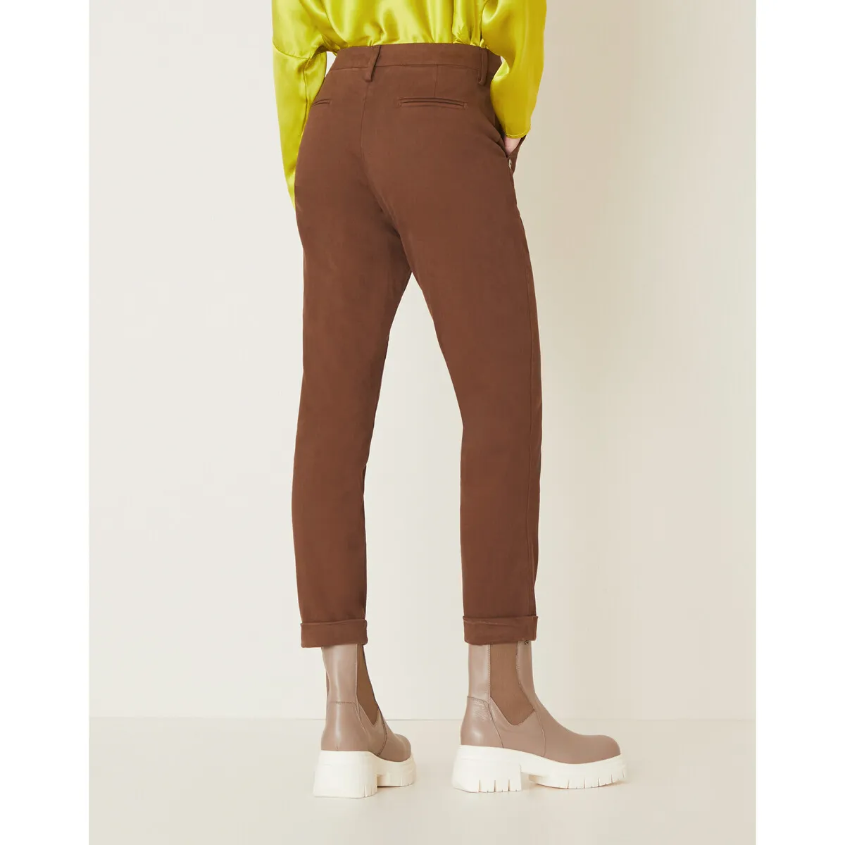 PANTALONE CHINO IN RASO DI COTONE Art. P168CU