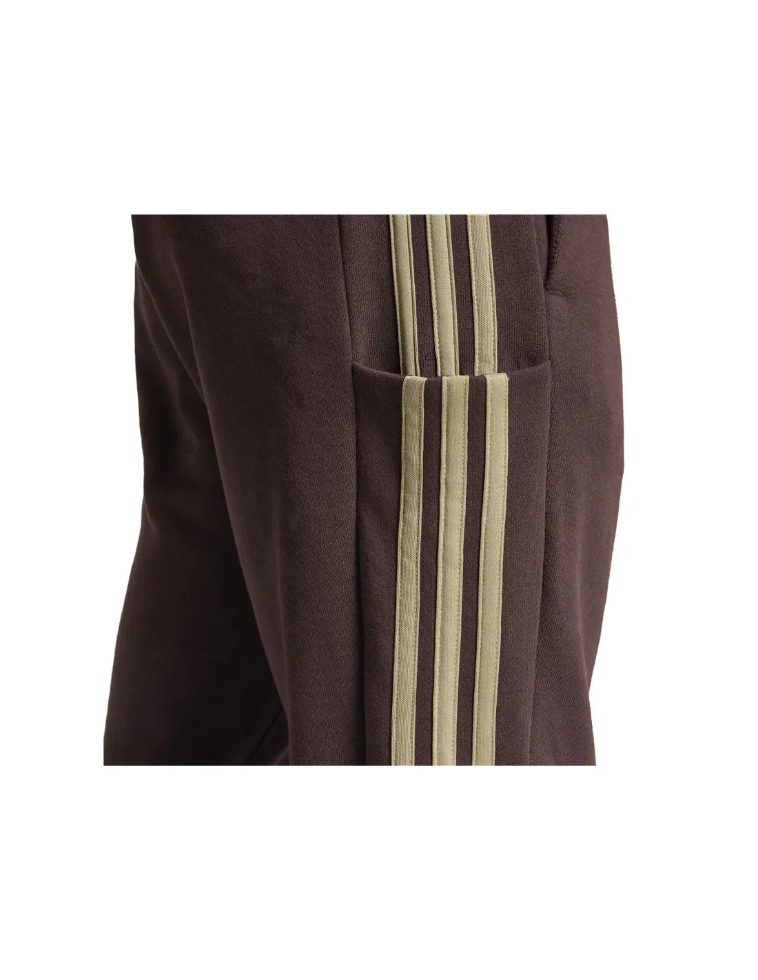 Pantalones adidas Essentials French Terry Tapered Cuff 3 bandas Hombre Marrón