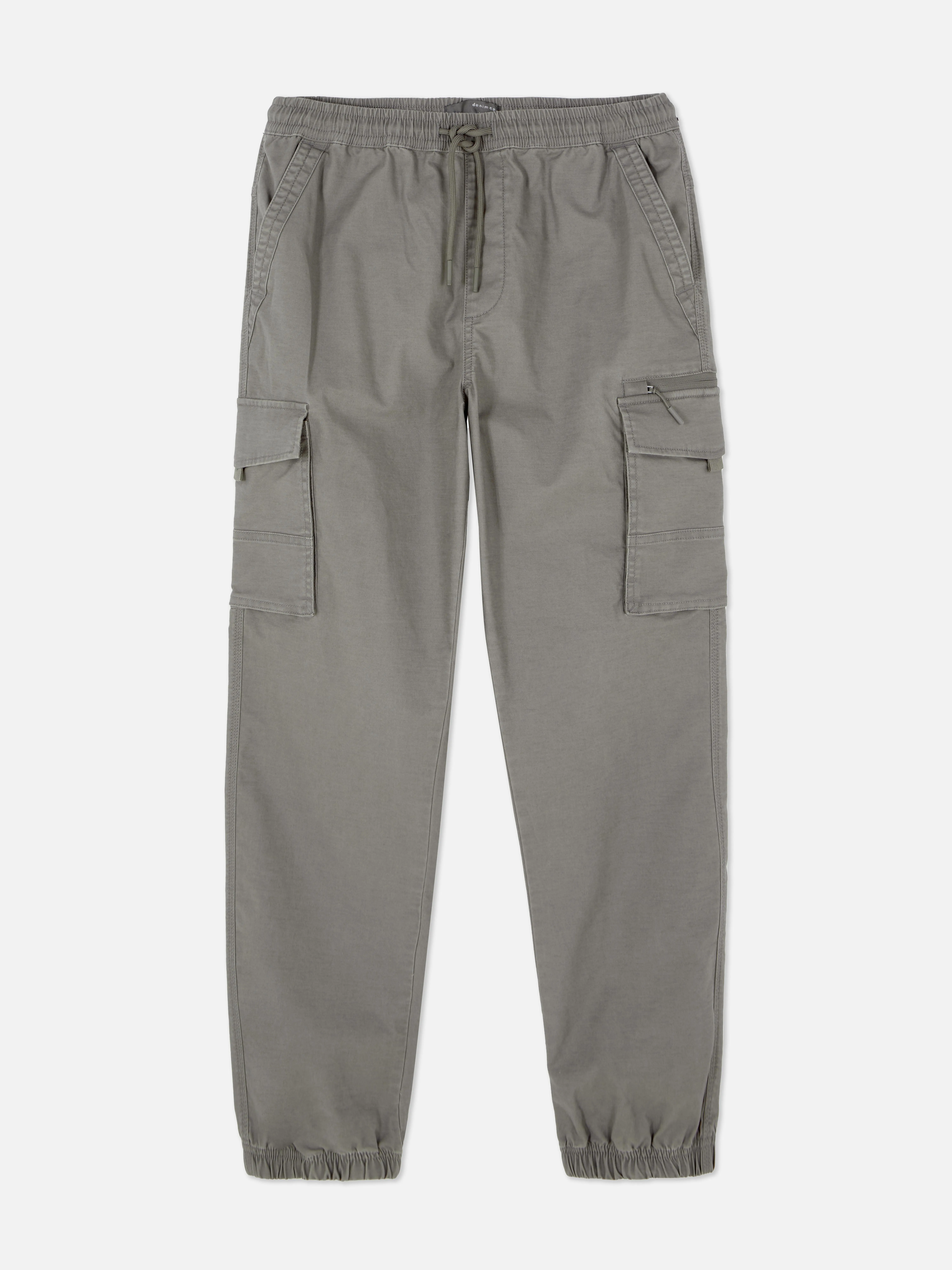 Pantalones cargo holgados con bajos elásticos
