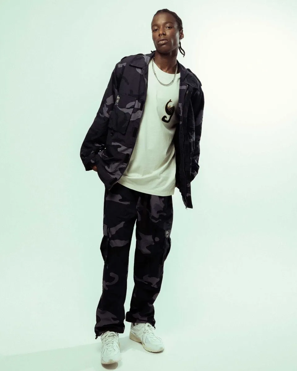 PANTALÓN GRIMEY ALL OVER PRINT TUSKER TEMPLE  BLACK | FW23