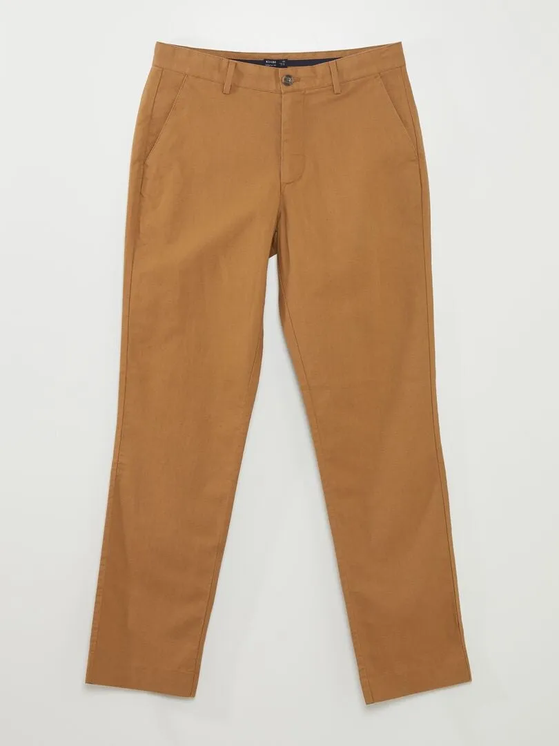 PANTALóN CHINO RECTO  BEIGE
