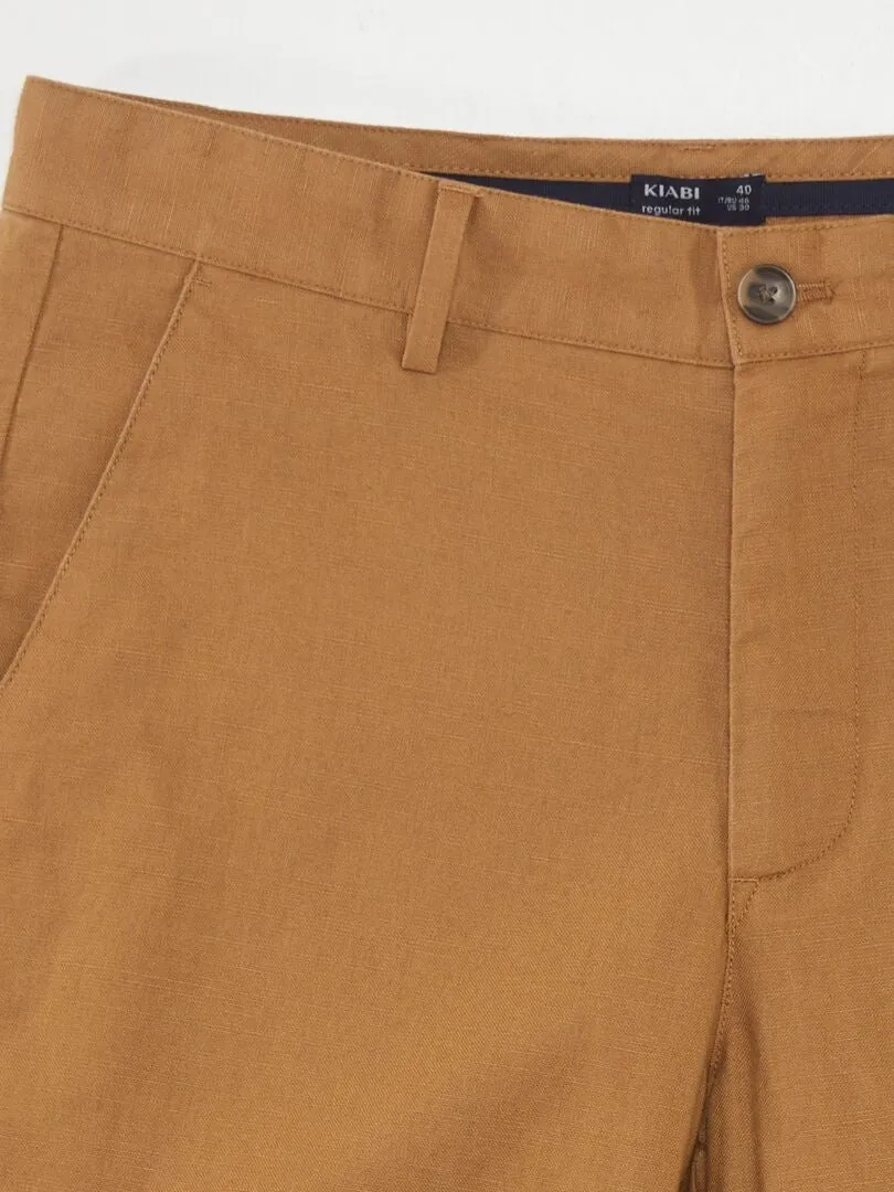 PANTALóN CHINO RECTO  BEIGE