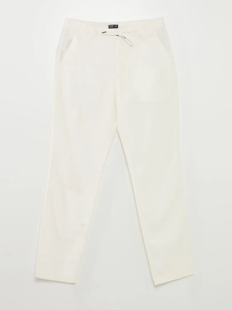 PANTALóN CHINO RECTO  BLANCO