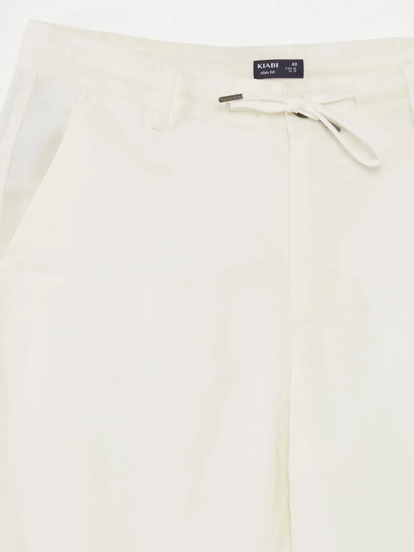 PANTALóN CHINO RECTO  BLANCO