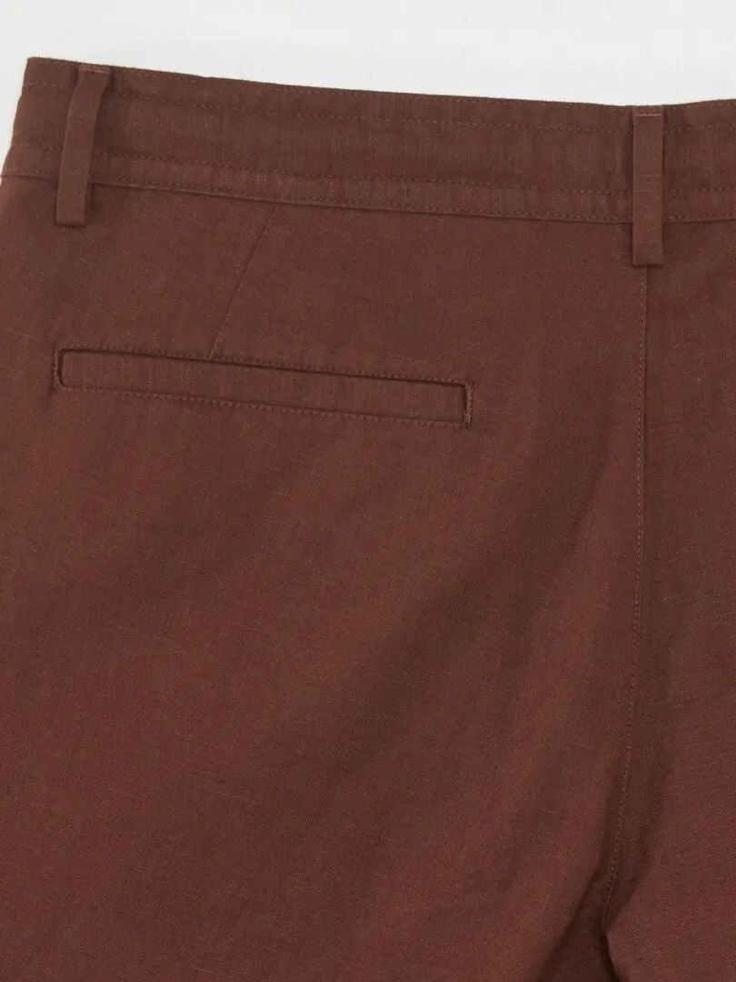 PANTALóN CHINO RECTO  MARRON