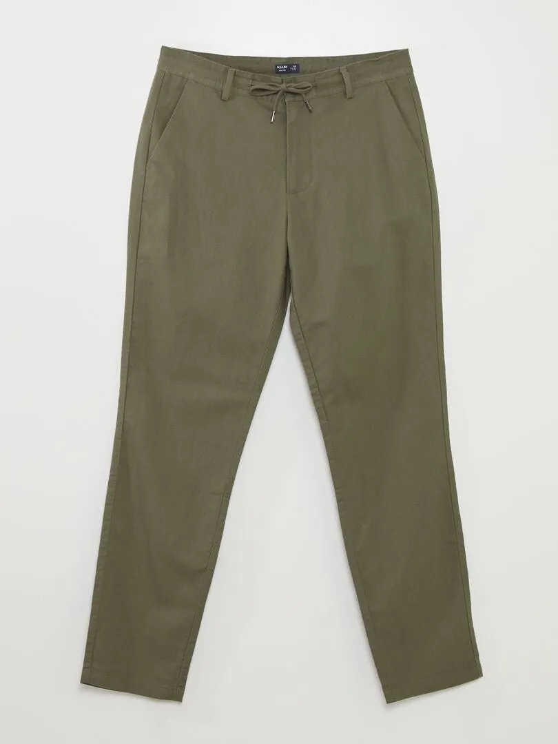 PANTALóN CHINO RECTO  VERDE