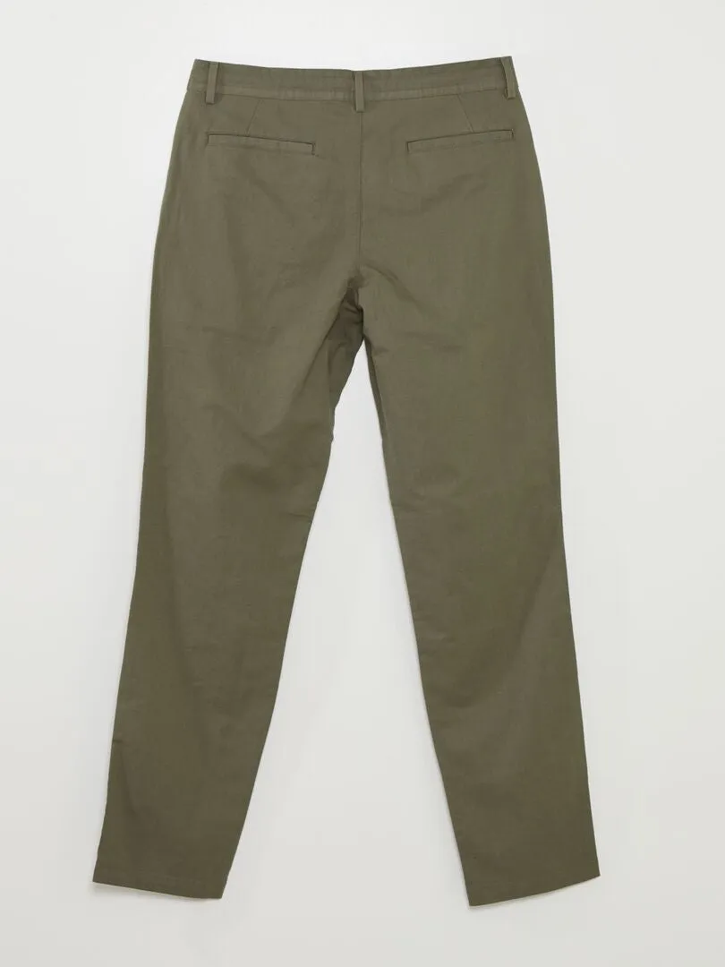 PANTALóN CHINO RECTO  VERDE