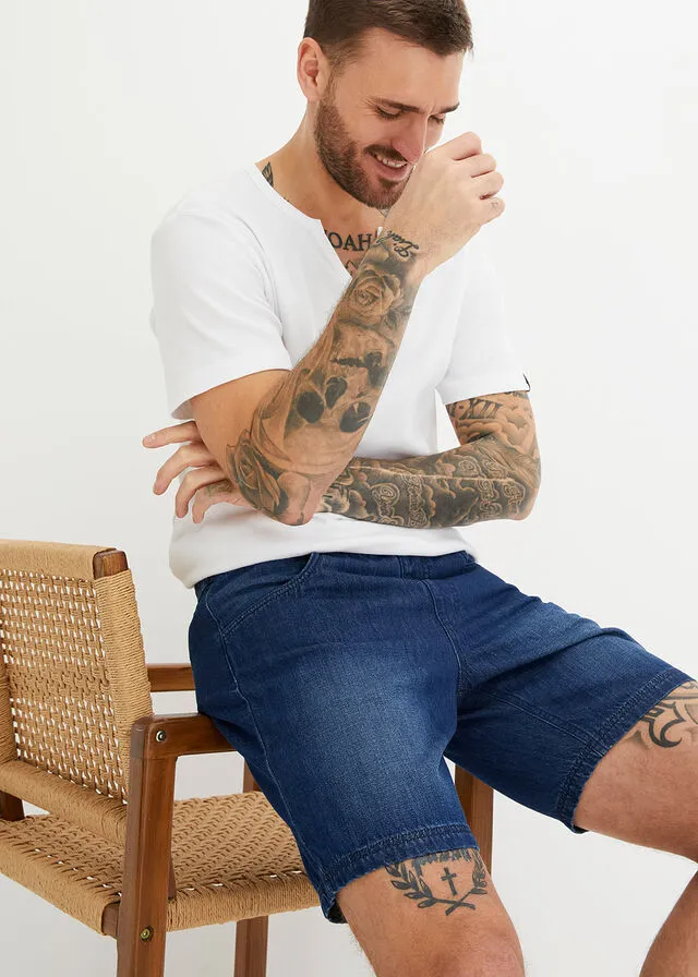 Pantalón corto vaquero Azul oscuro denim