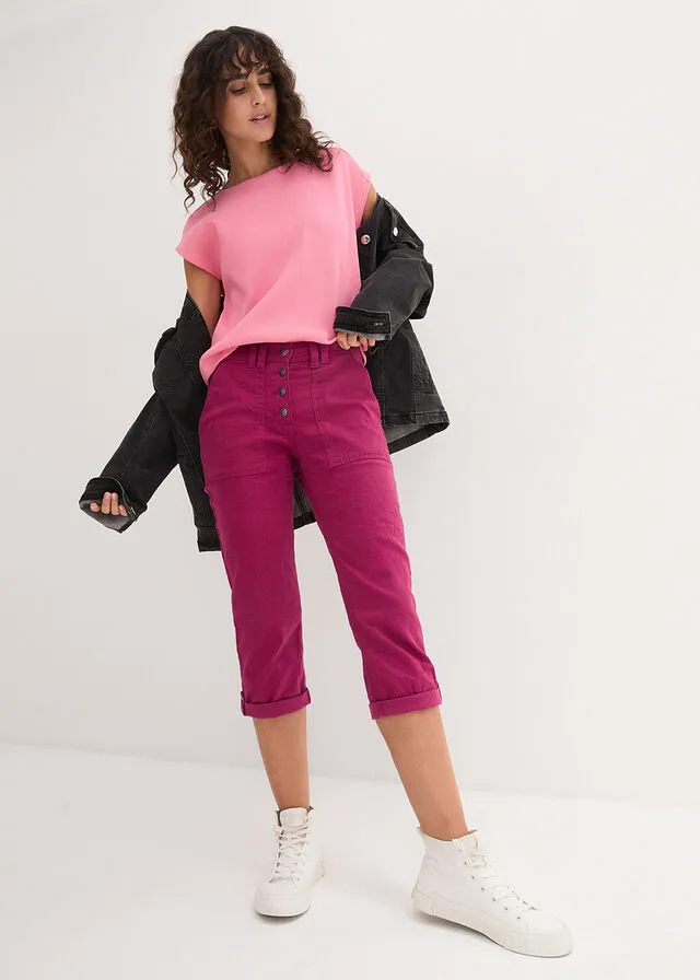 Pantalón elástico Violeta