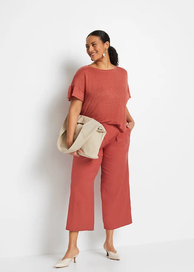 Pantalón marrón marsala