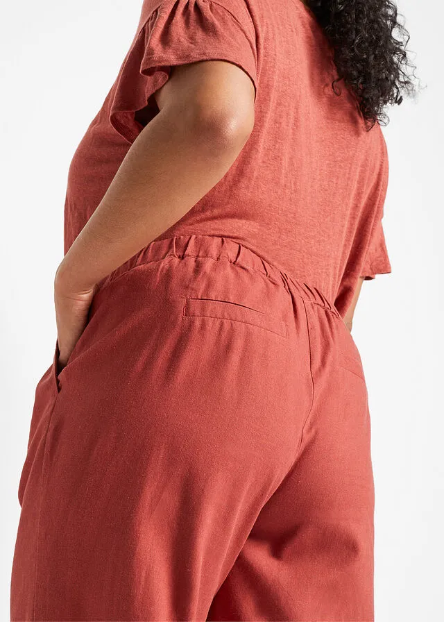 Pantalón marrón marsala