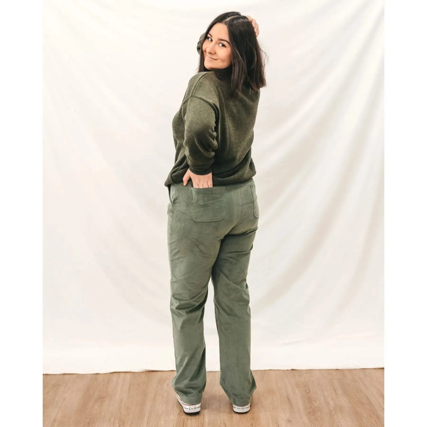 Pantalón pana verde