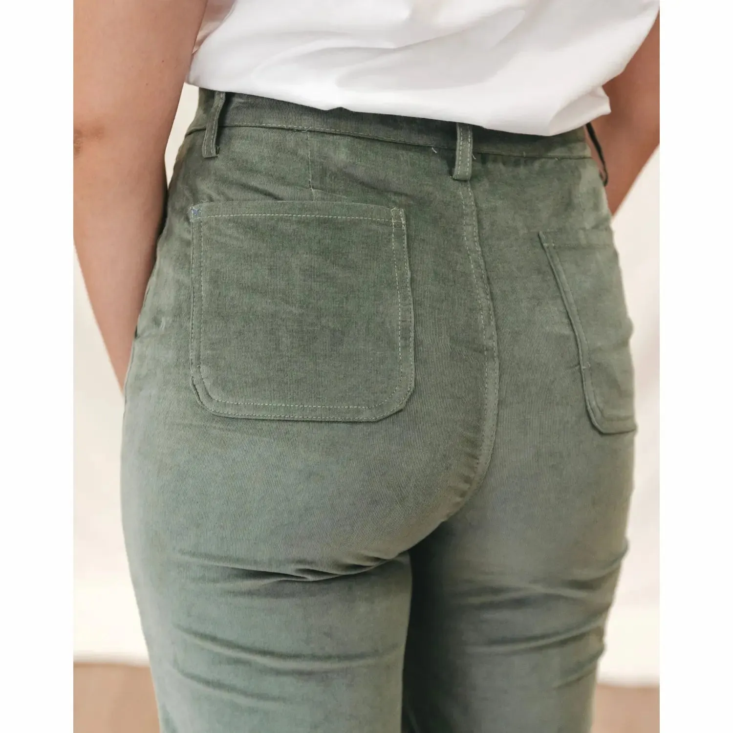 Pantalón pana verde