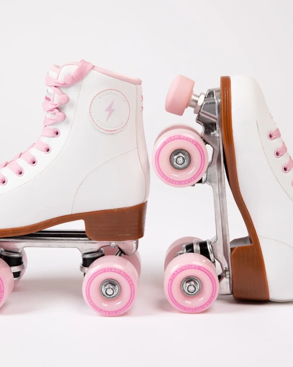 PATINES 4 RUEDAS BLANCOS/ROSAS  RODEO