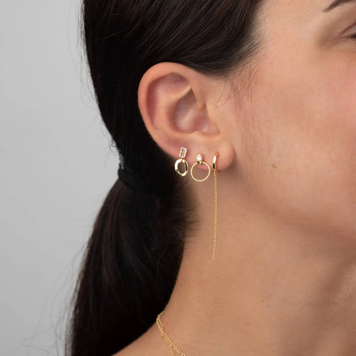 Pendientes Circulo y Circonita