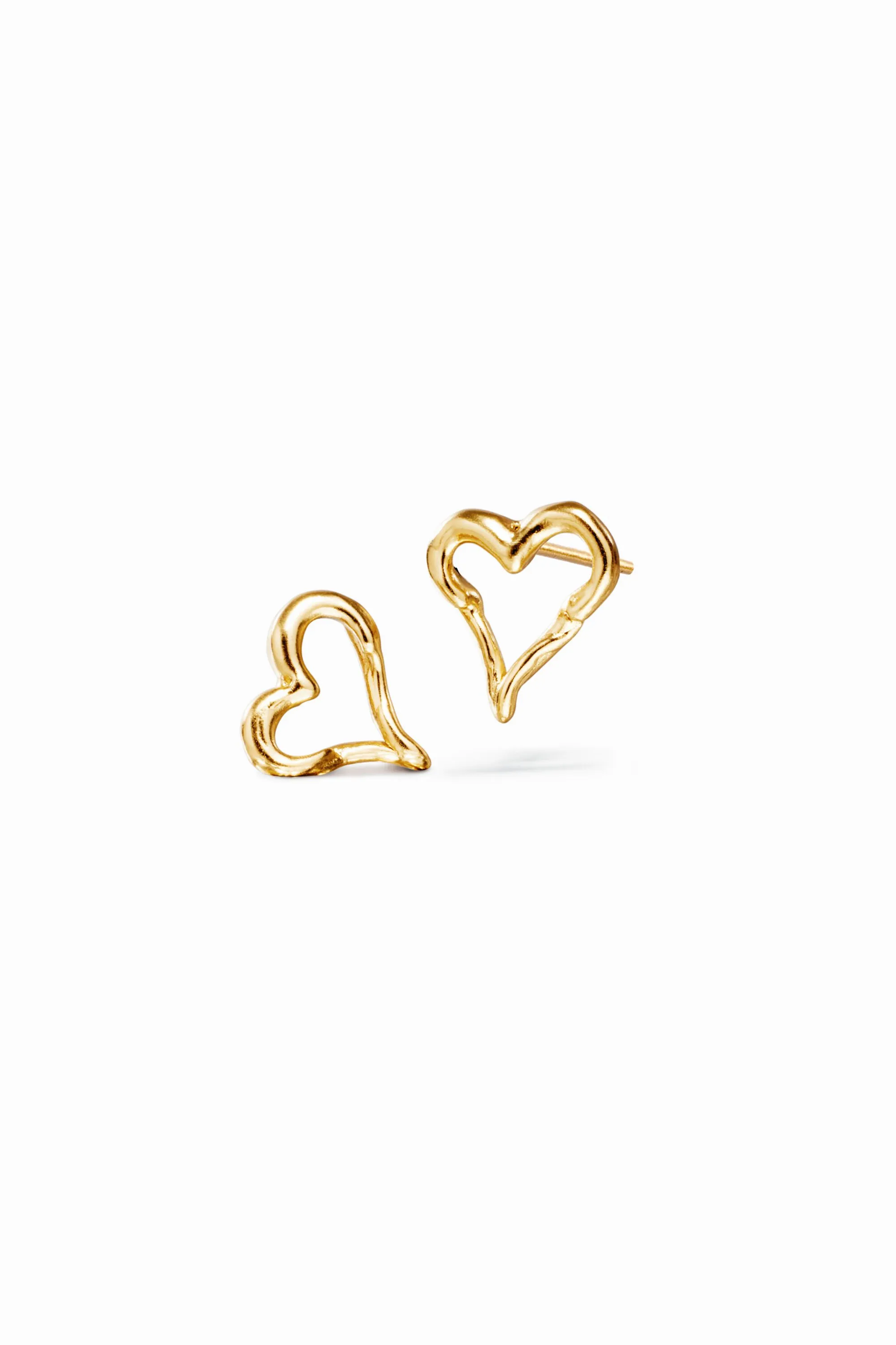 Pendientes corazón baño oro Zalio