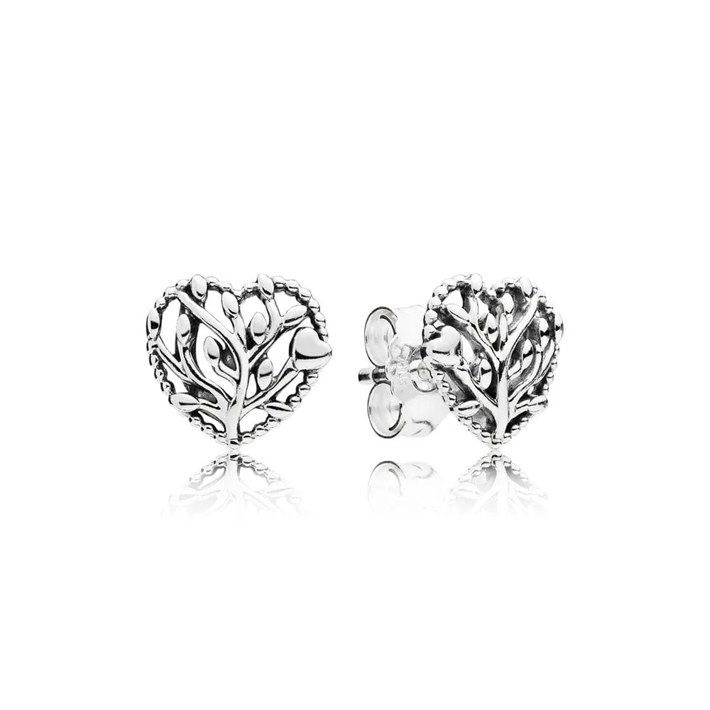 Pendientes en plata de ley Corazones Florecientes 297085