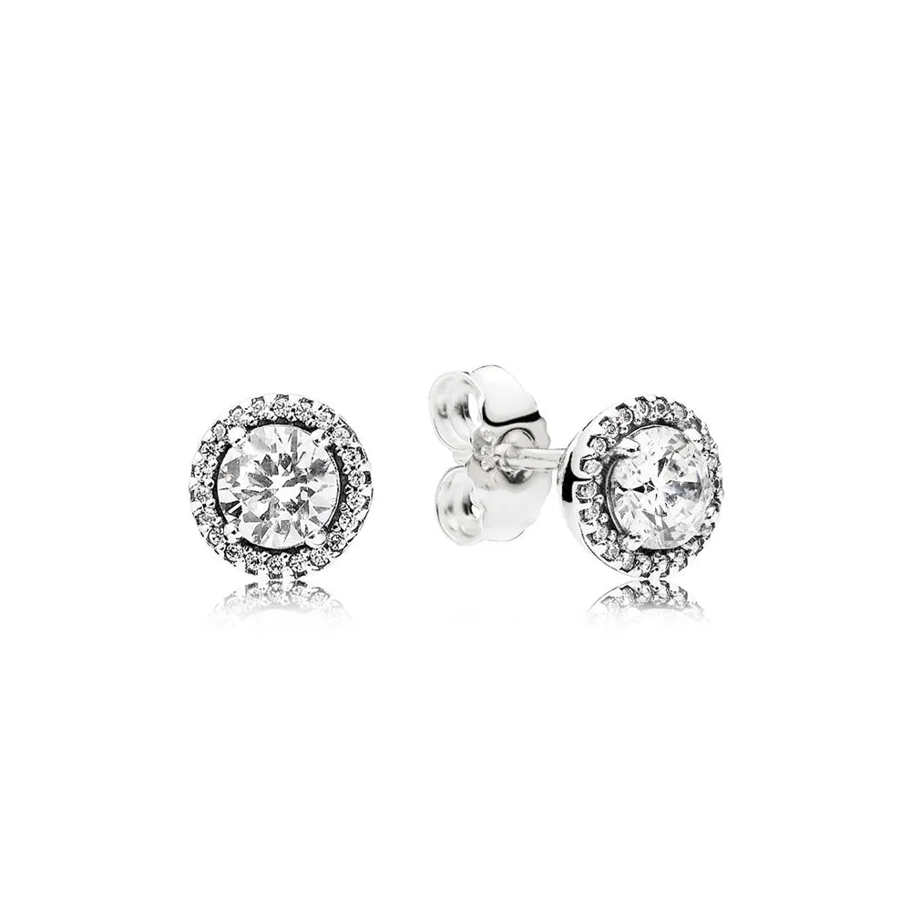 Pendientes en plata de ley Elegancia Clásica 296272CZ