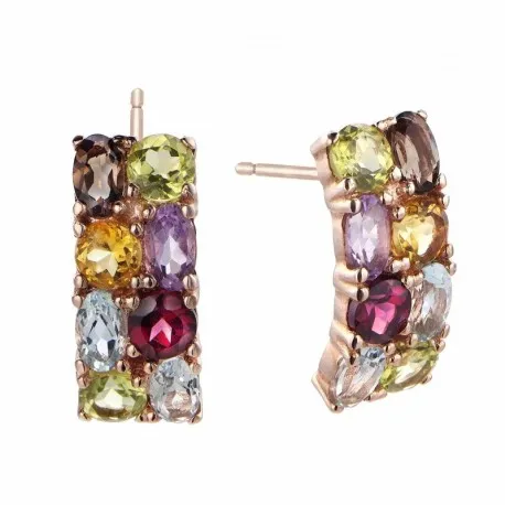 Pendientes en plata de ley Rose Allegra