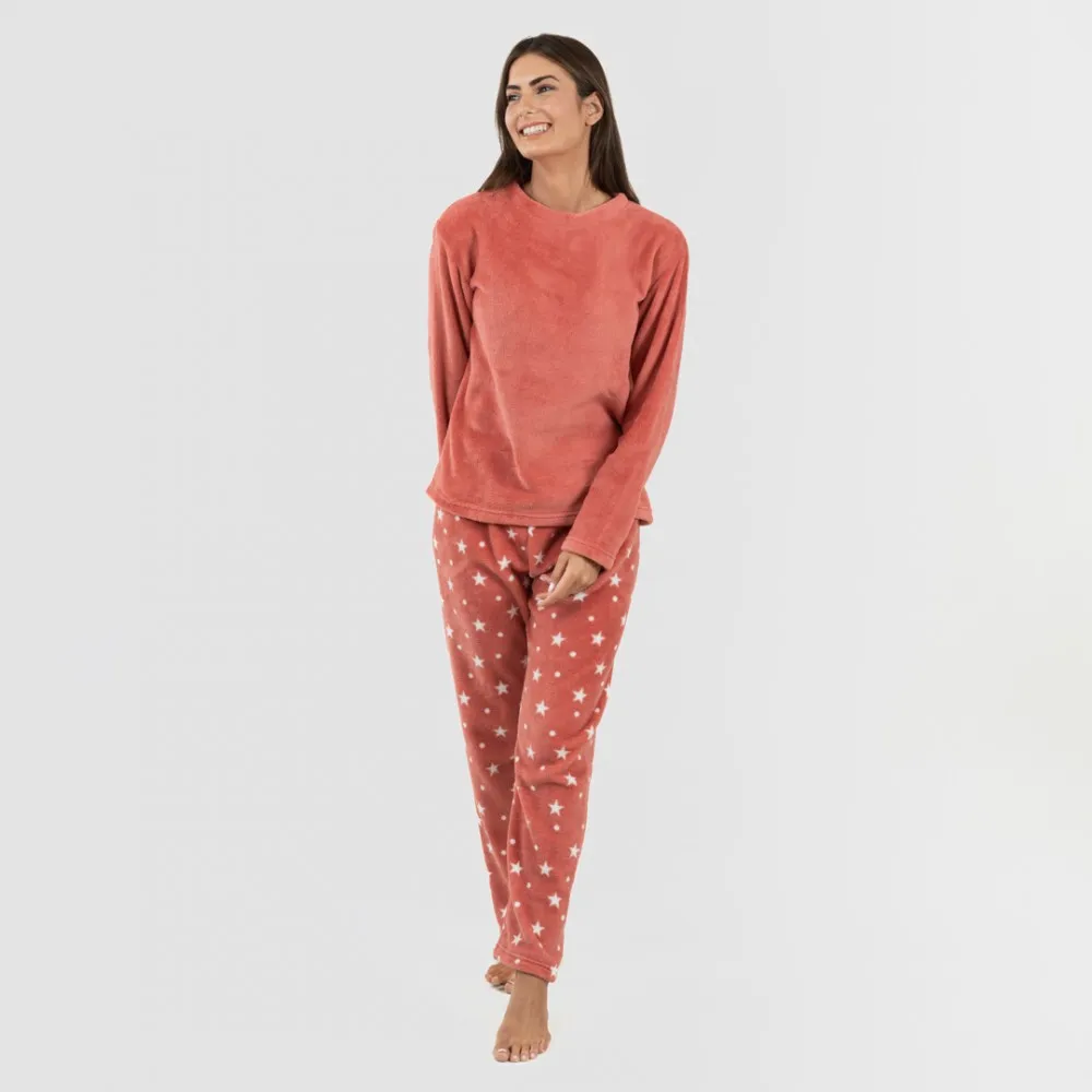Pijama coral Cosmo marsala
