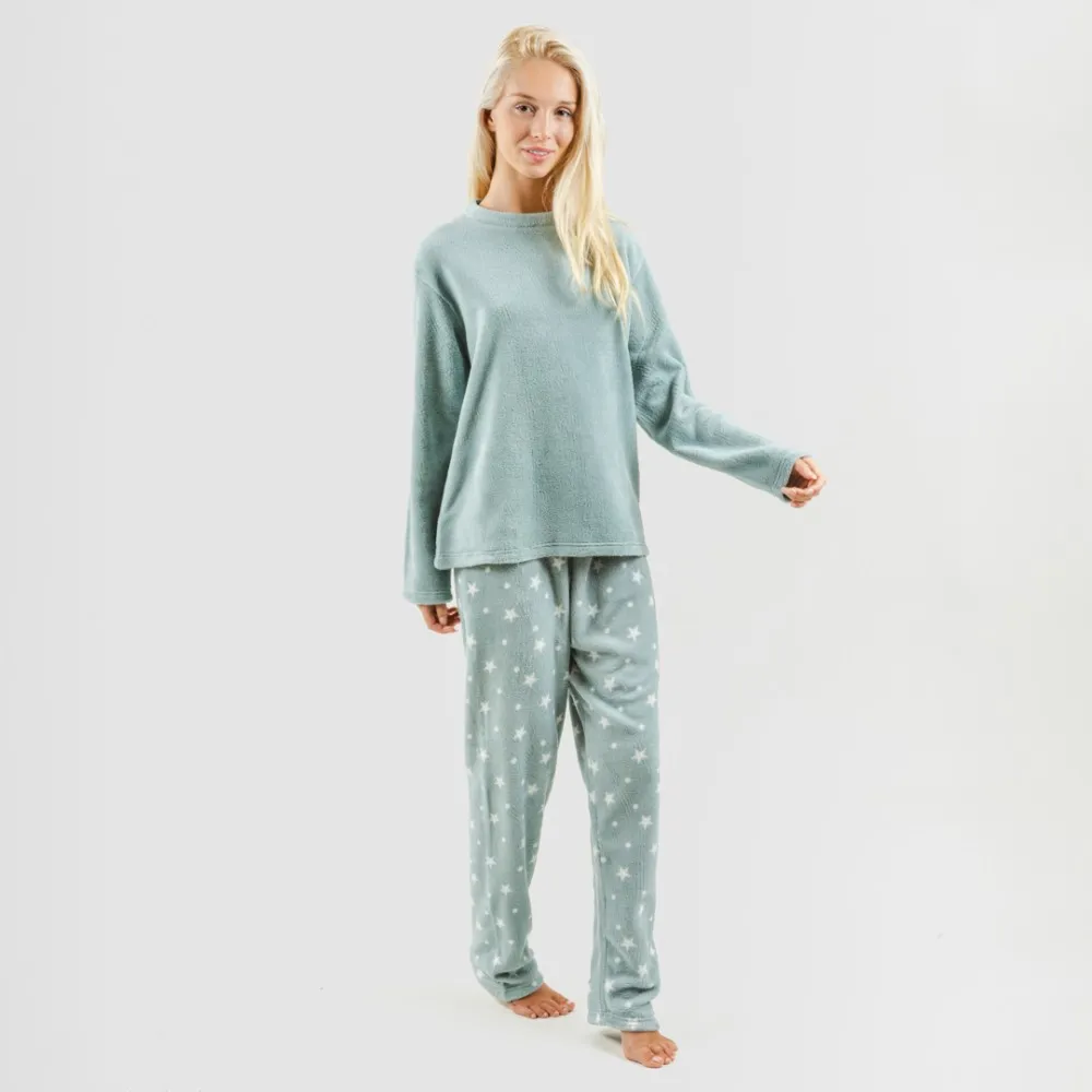 Pijama coral Cosmo verde tiffany