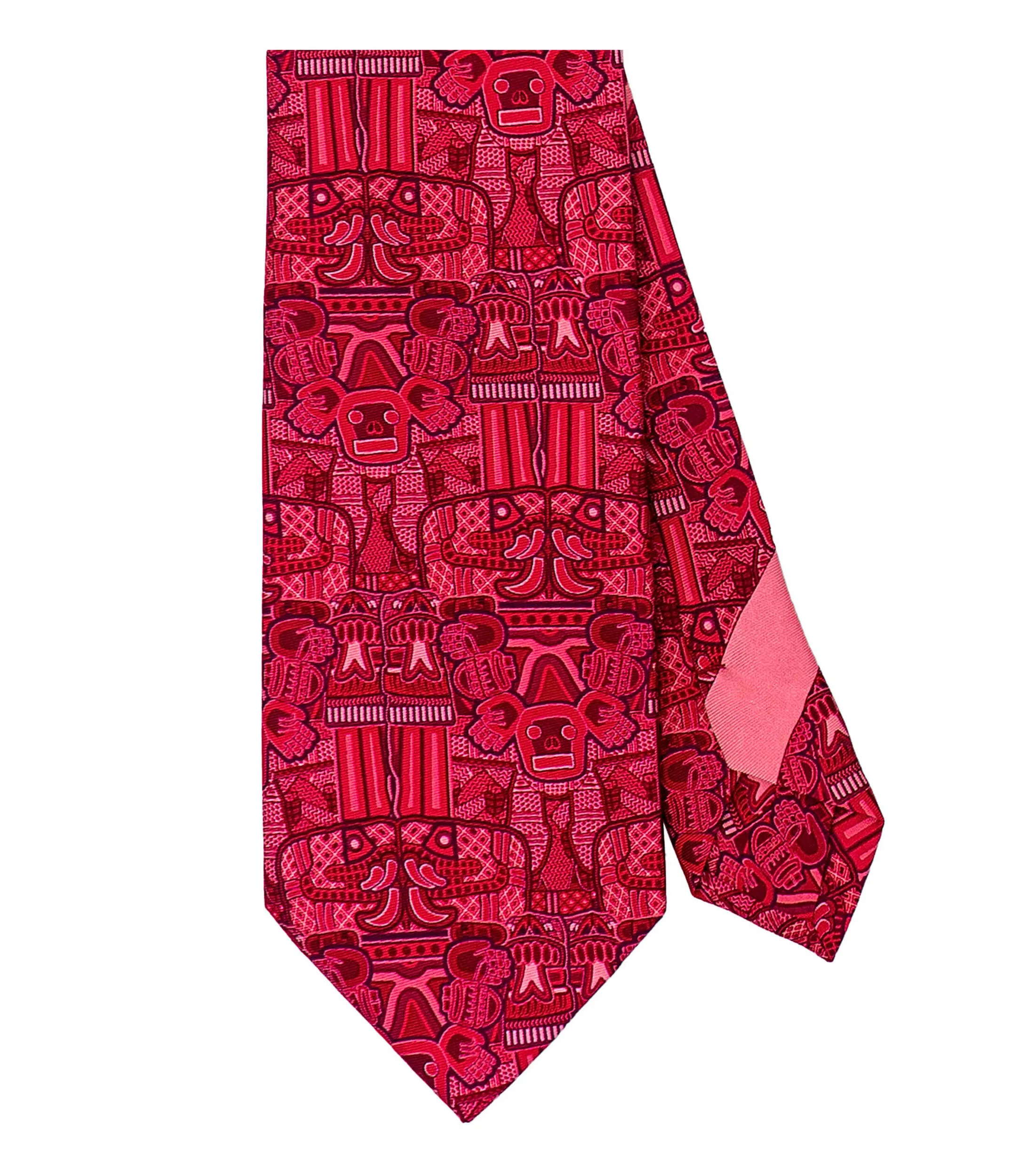Pineda Covalin Corbata ancha en seda con Coatlicue