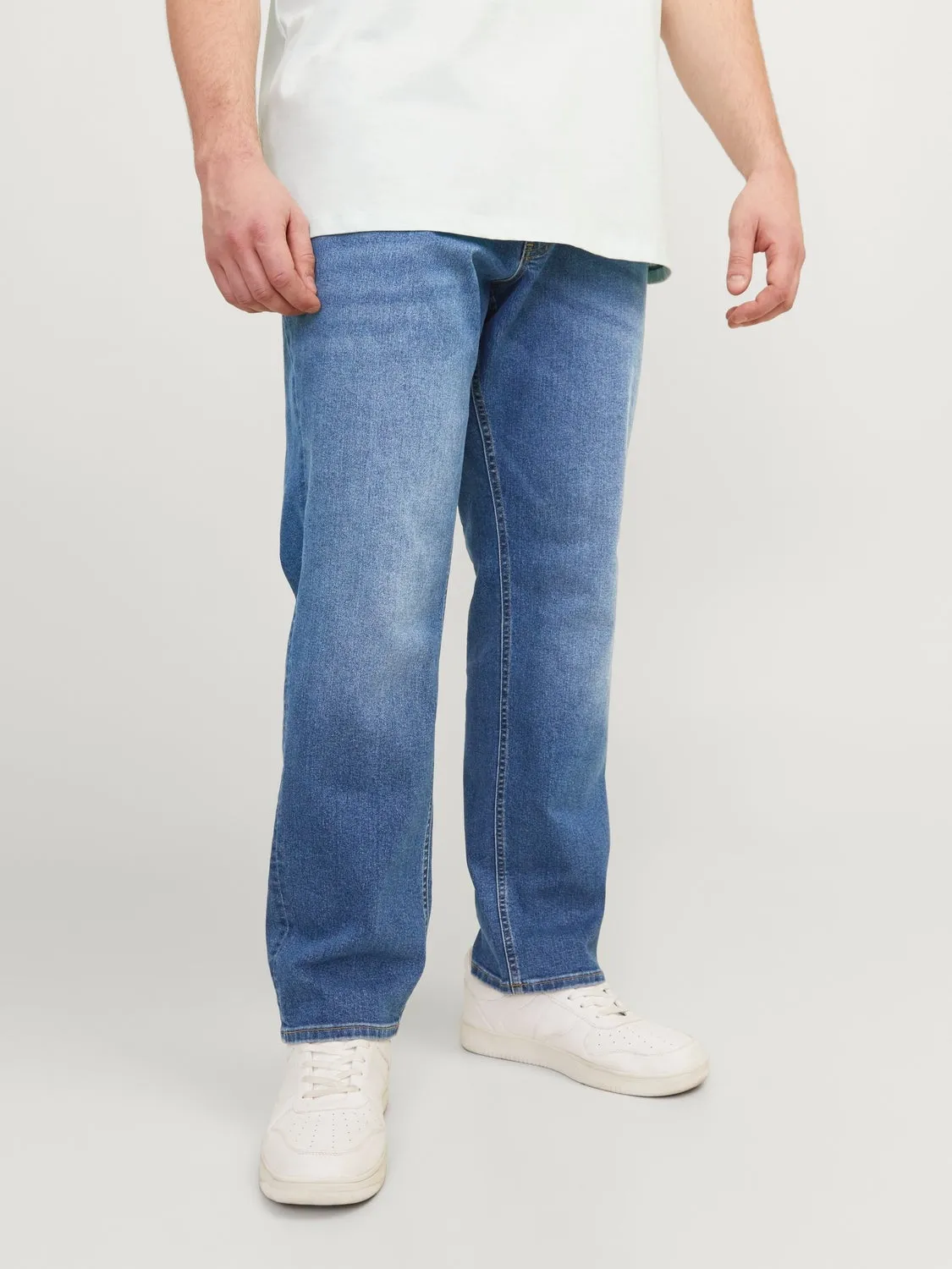 Plus Size JJIGLENN JJORIGINAL MF 071 PLS Vaqueros de corte slim | Azul intermedio | Jack & Jones®