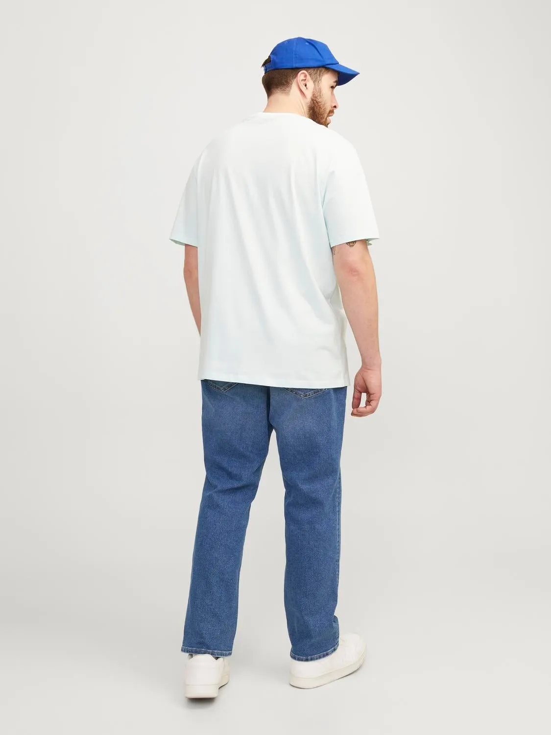 Plus Size JJIGLENN JJORIGINAL MF 071 PLS Vaqueros de corte slim | Azul intermedio | Jack & Jones®