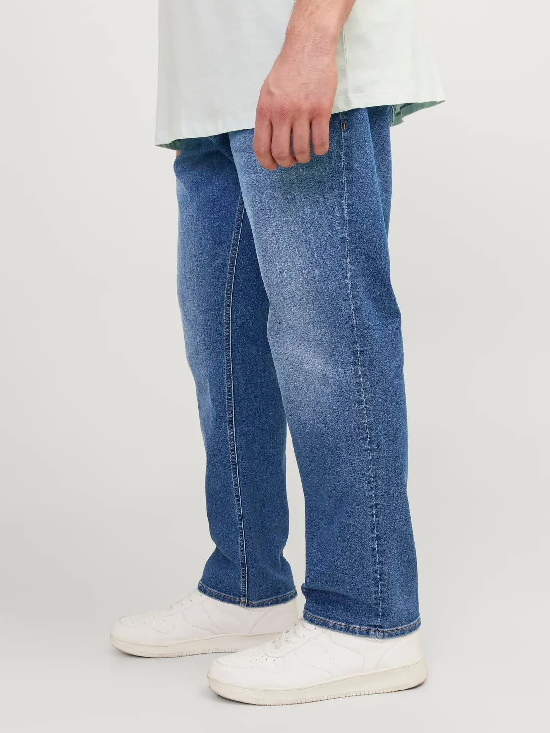 Plus Size JJIGLENN JJORIGINAL MF 071 PLS Vaqueros de corte slim | Azul intermedio | Jack & Jones®