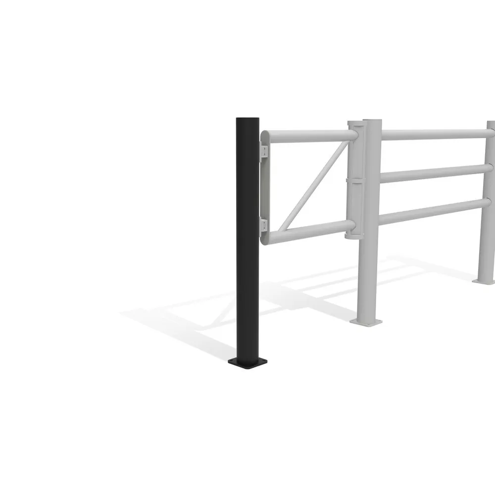poste de puerta batiente para rieles de seguridad «Delta», Ø 110 mm, altura 1200 mm
