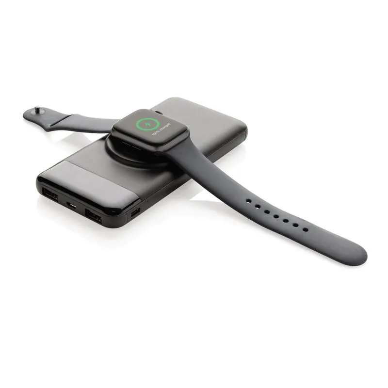 Powerbank inalámbrico de 10.000 mah y con cargador de reloj