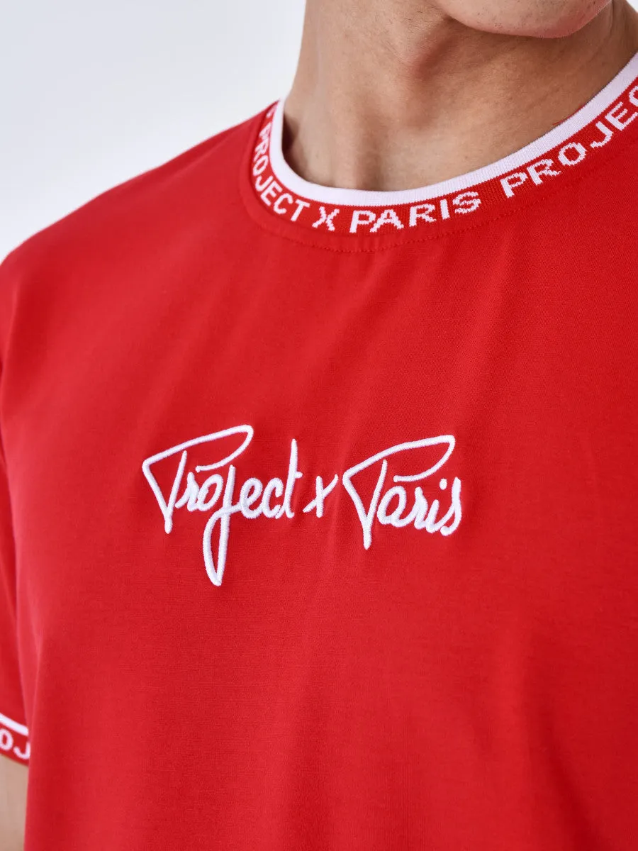 PROJECT X PARIS CAMISETA CON LOGOTIPO BORDADO  ROJO